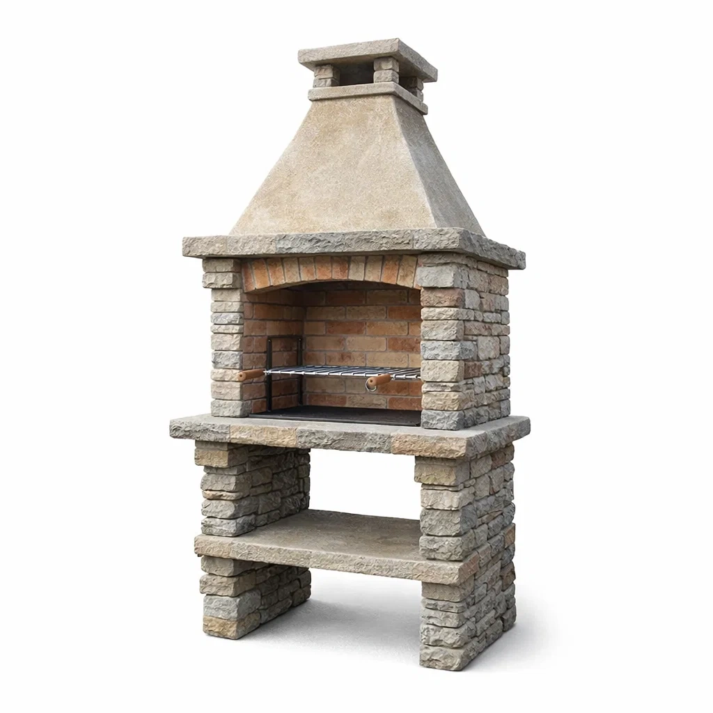 Barbecue in Pietra con Camino per Esterni-DREAMCOMFORTNOOK