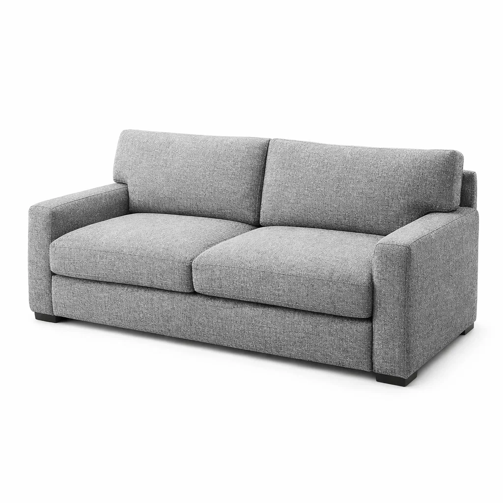 Divano a 3 posti in tessuto grigio-DREAMCOMFORTNOOK