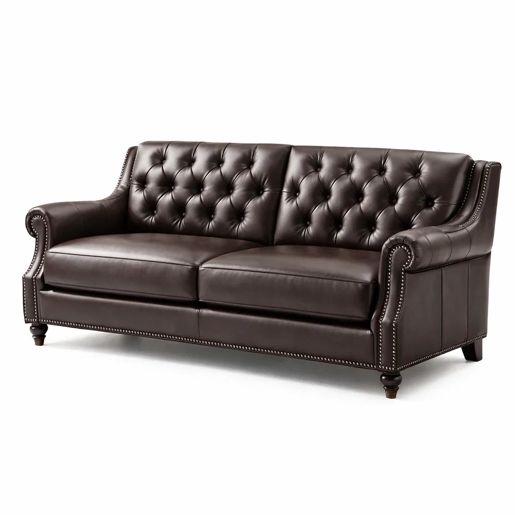 Divano a 3 Posti in Pelle PU Marrone-DREAMCOMFORTNOOK