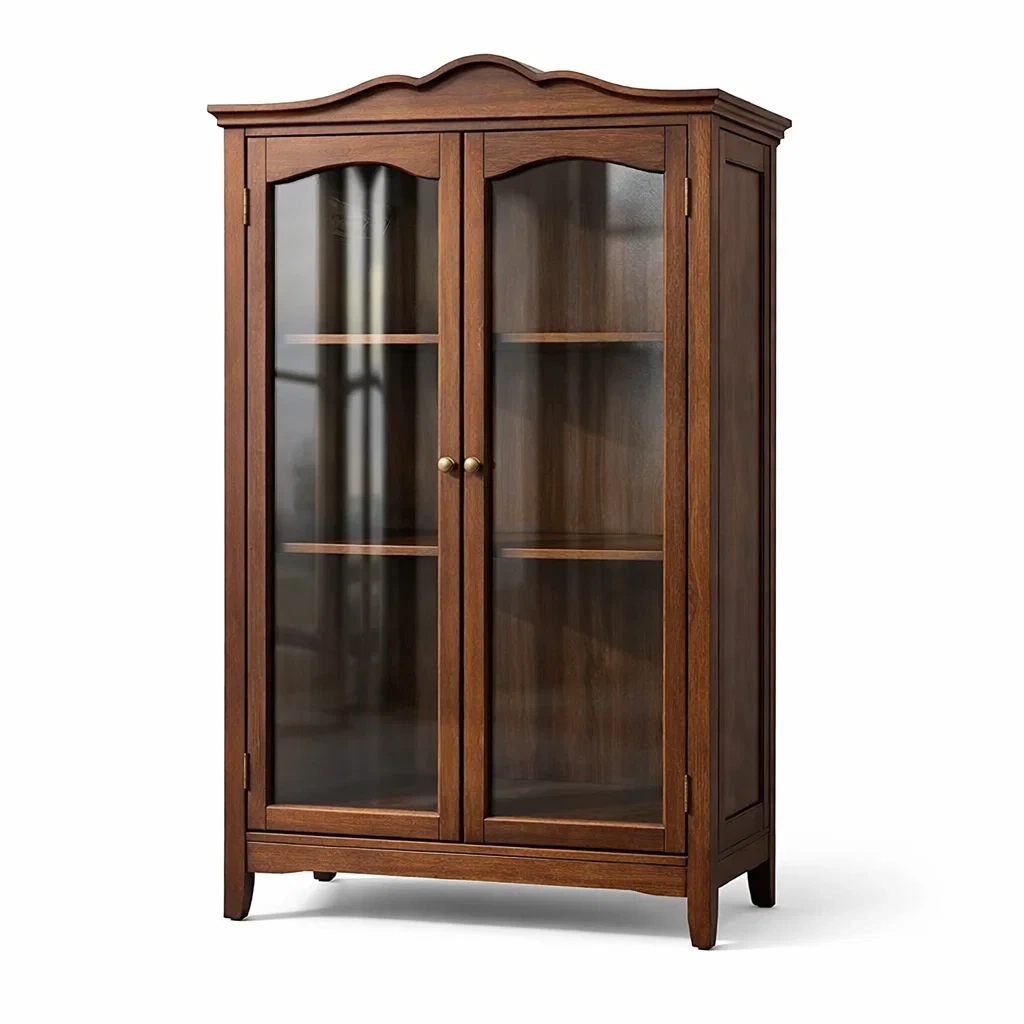 Vetrina in Legno con Ante in Vetro Temperato-DREAMCOMFORTNOOK