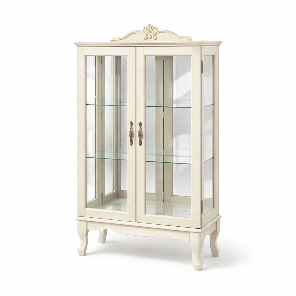 Vetrina in Legno con Ante in Vetro-DREAMCOMFORTNOOK