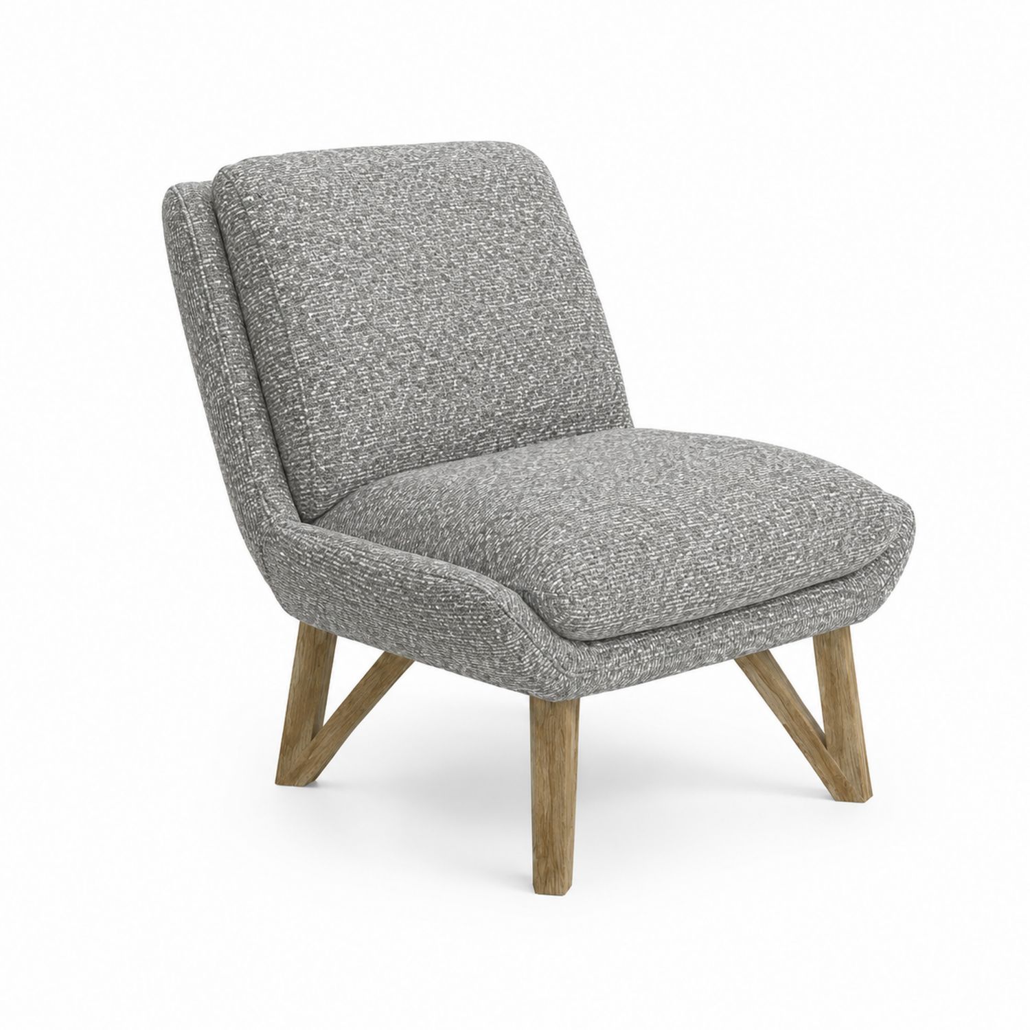 Silla de madera y poliéster gris 75x60x70cm-luntrivaria