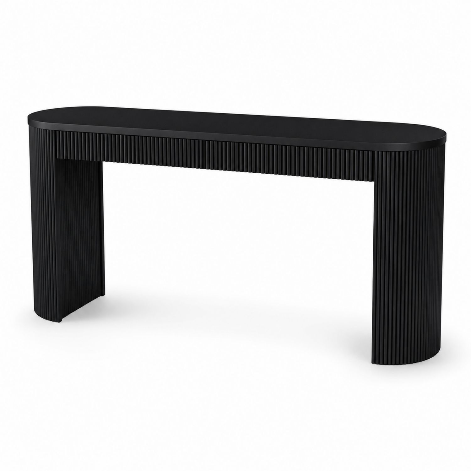 Mesa consola negra de madera contrachapada-luntrivaria