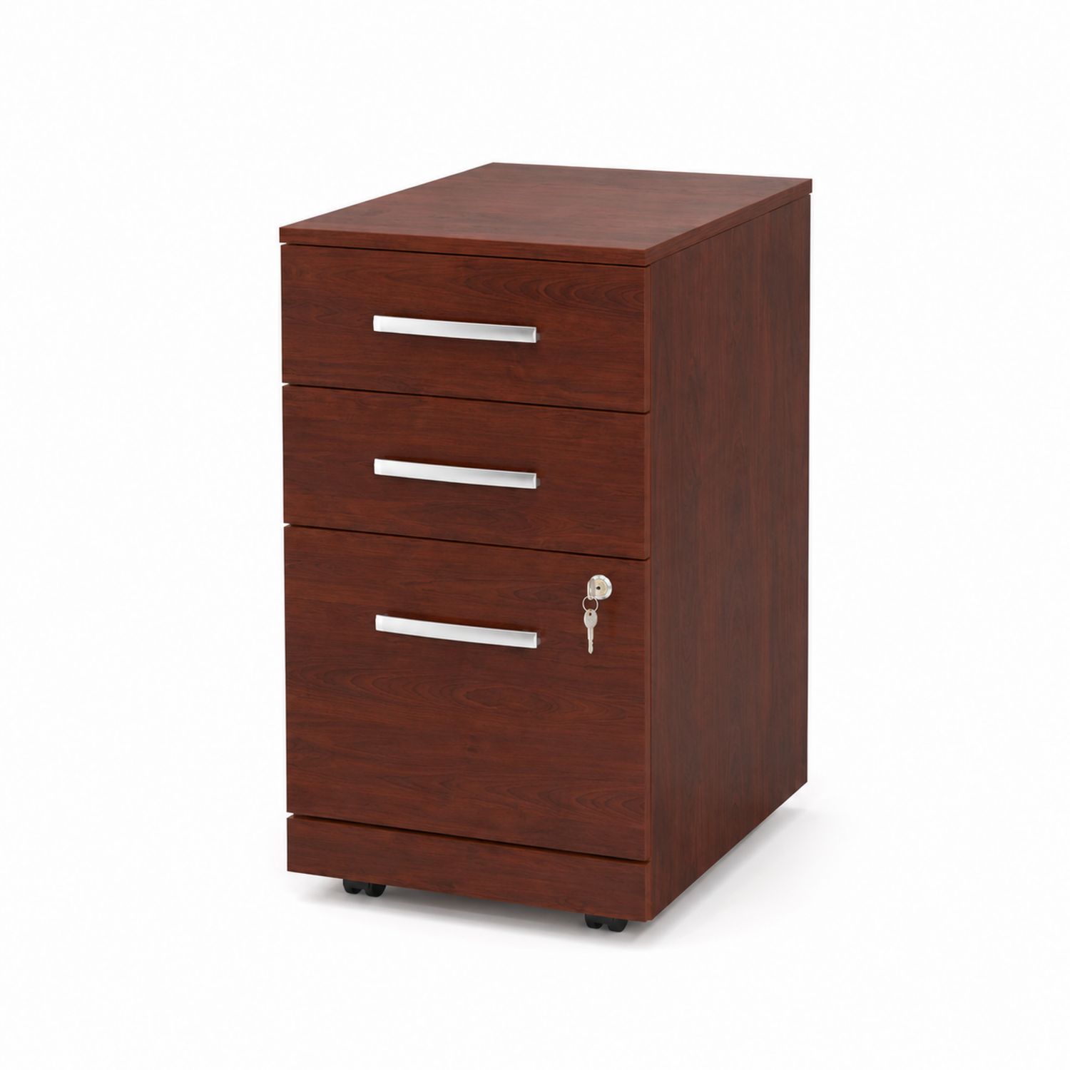 Archivador de MDF con ruedas y cerradura 45x65x40 cm Marrón-luntrivaria