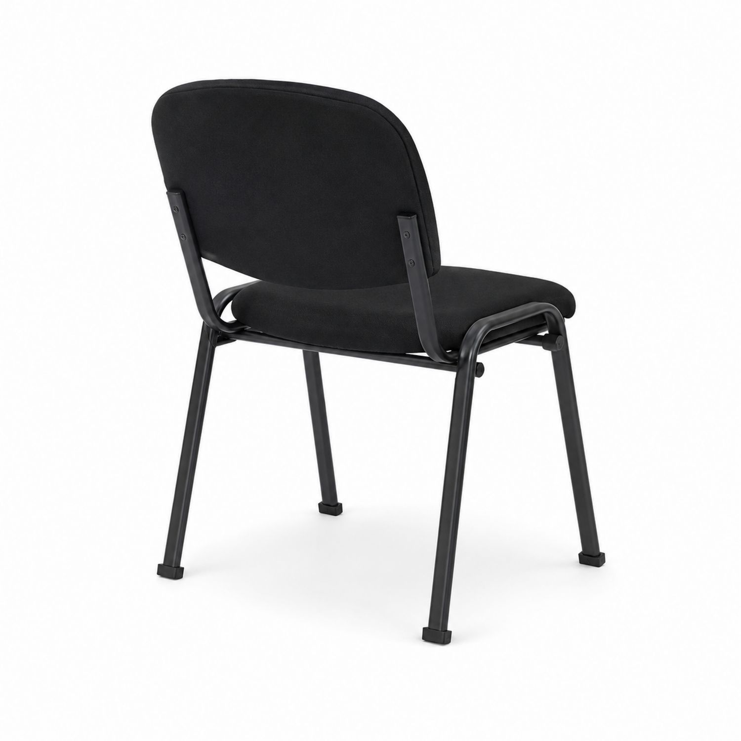 Silla de metal con tapizado de poliéster Negra 45x50x85 cm-luntrivaria