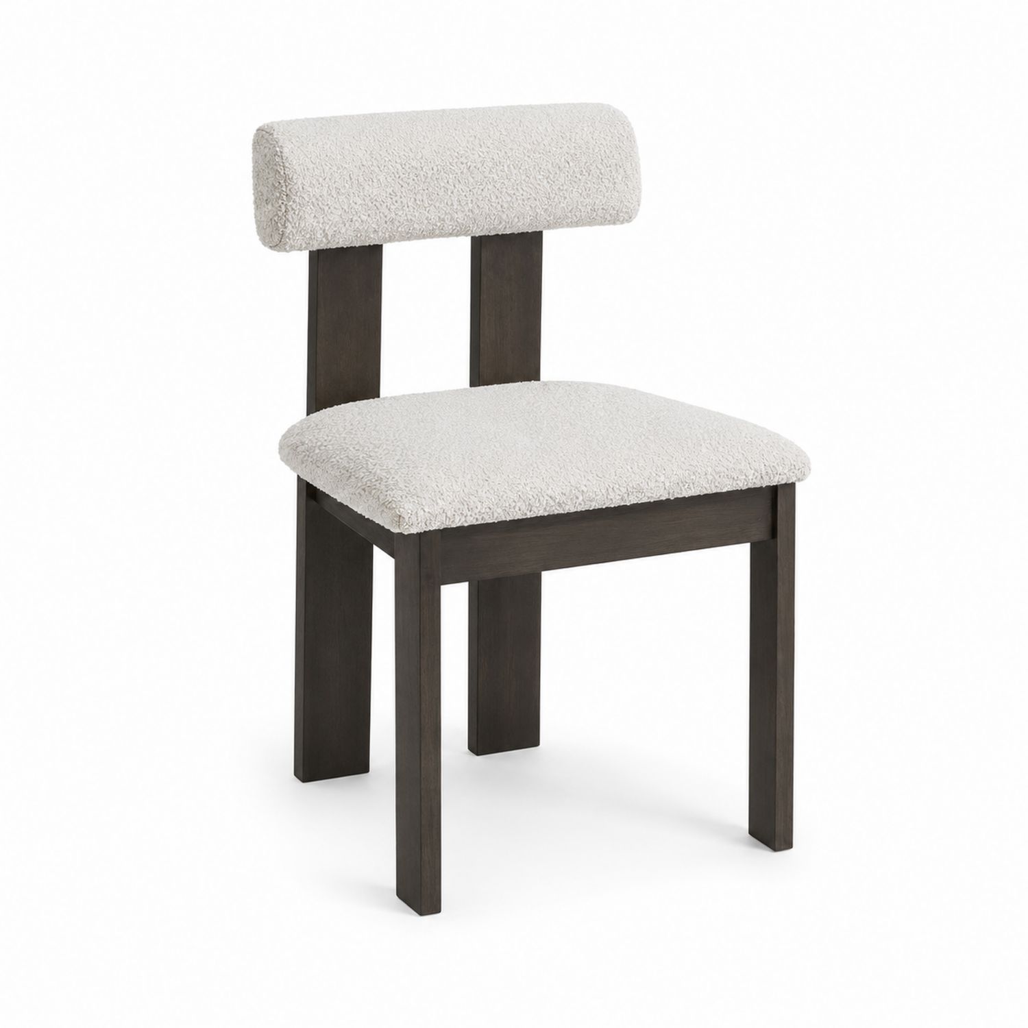 Silla de madera con tela de poliéster beige-luntrivaria