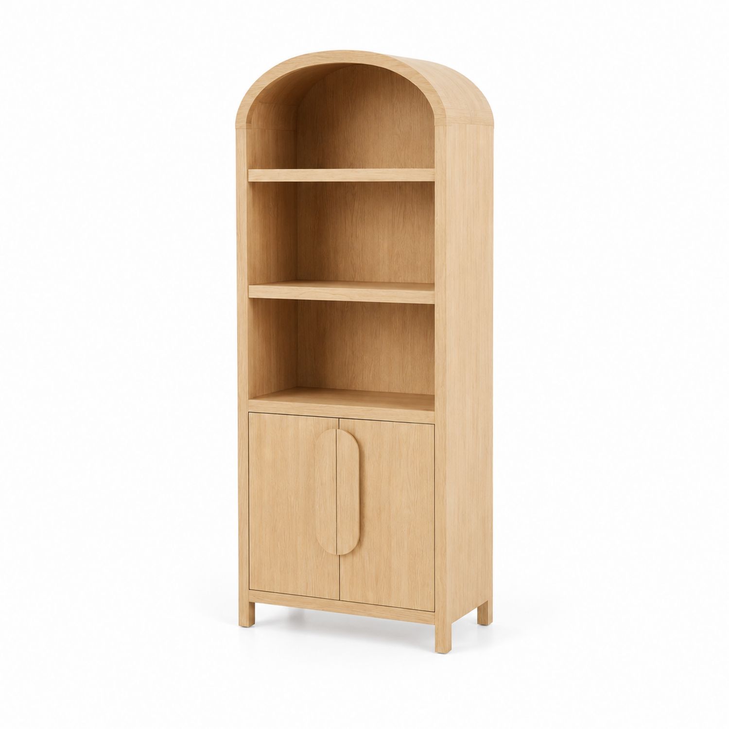 Estantería de Madera de Roble con Puertas-luntrivaria