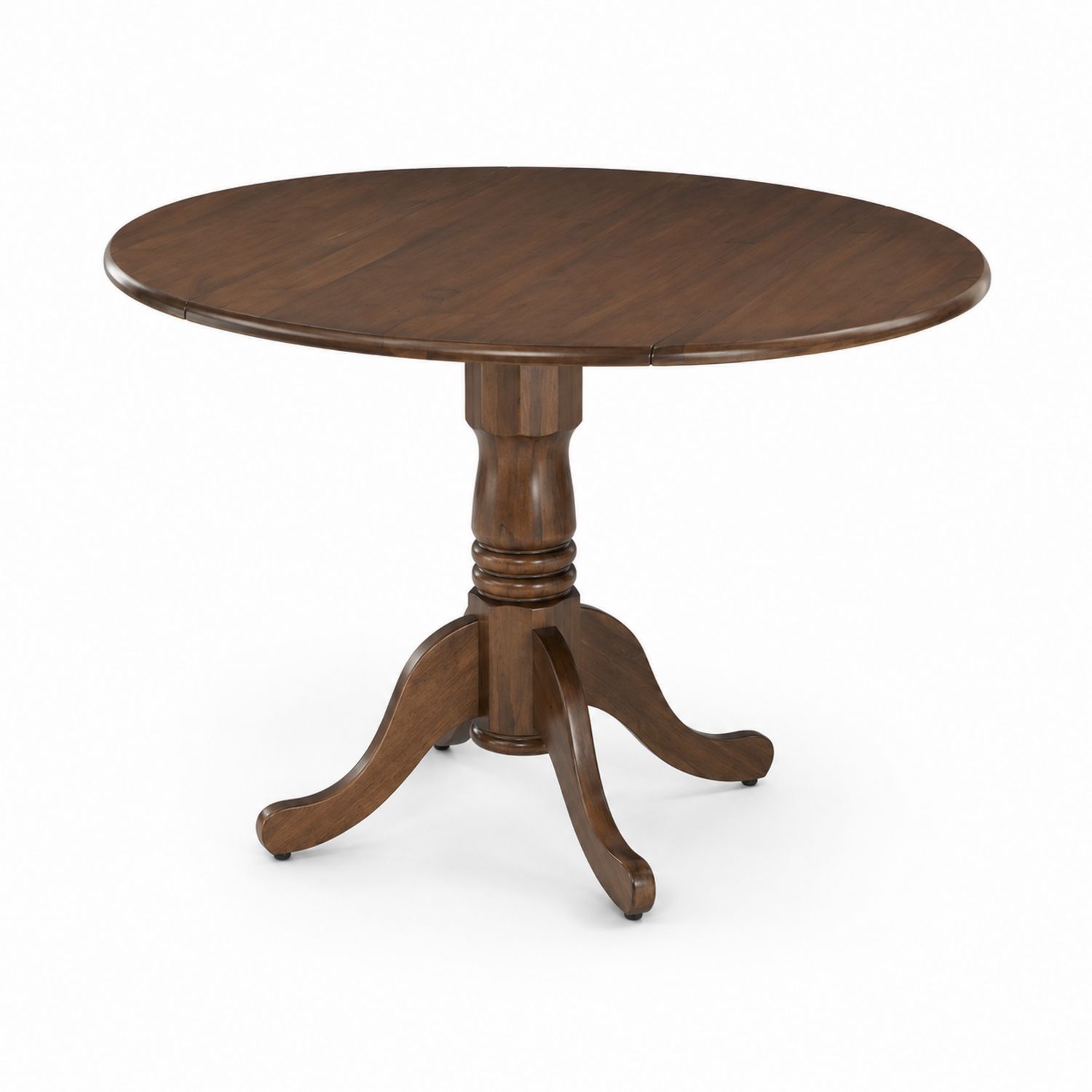 Mesa de comedor redonda de madera 107 cm Marrón-luntrivaria