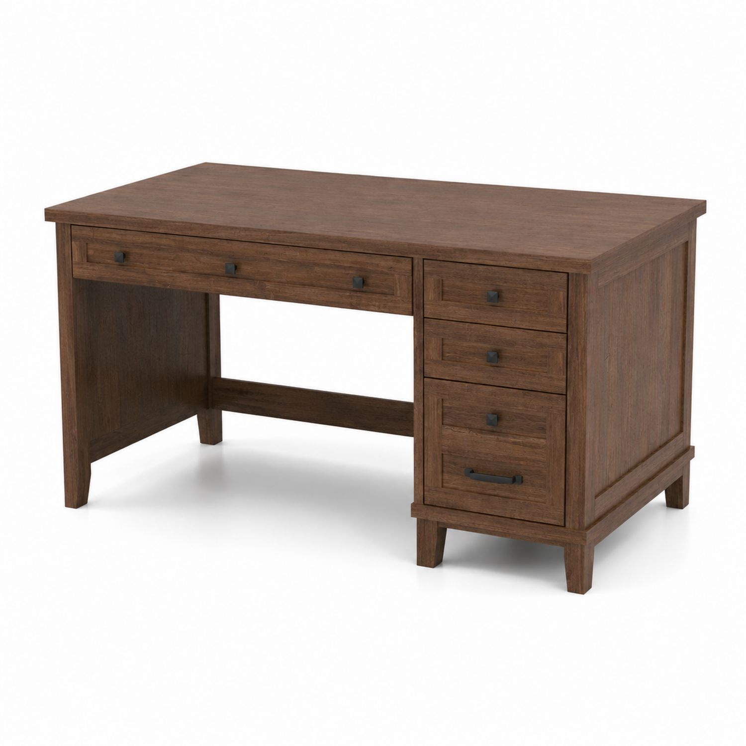 Escritorio de madera con cajones Marrón 140x70x75 cm-luntrivaria