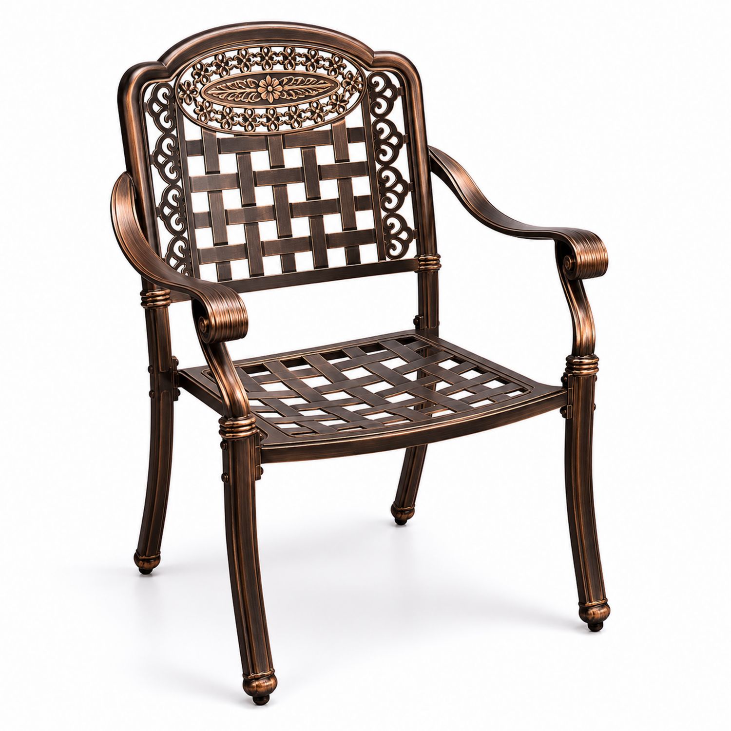 Silla de Aluminio para Exteriores Color Bronce-luntrivaria