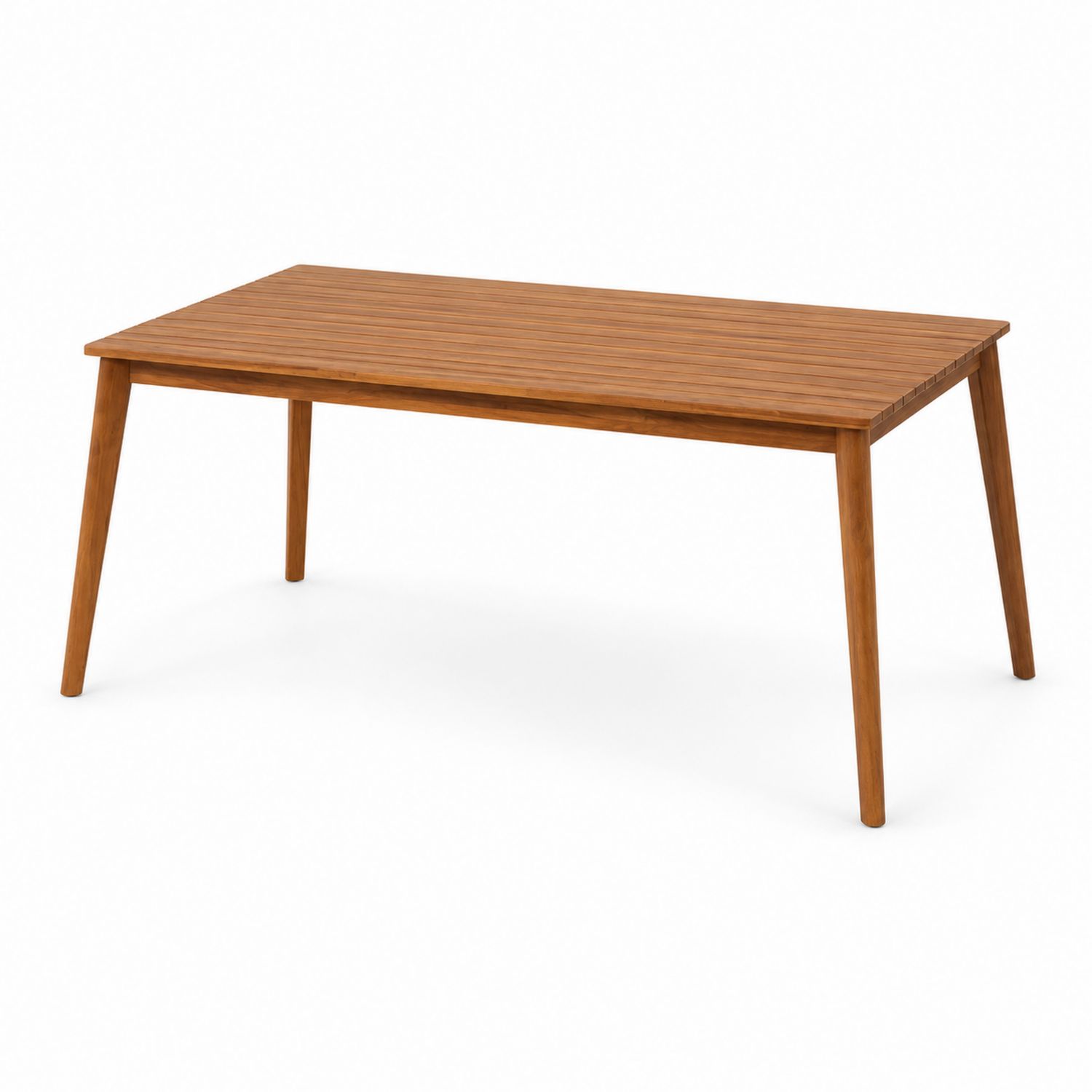 Mesa de comedor de exterior de madera de teca 180x90x75 cm-luntrivaria