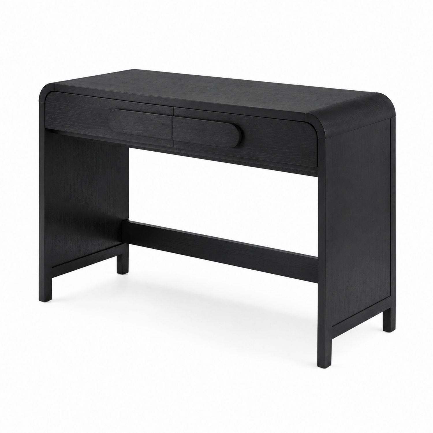 Escritorio de Madera Negro con Cajón-luntrivaria
