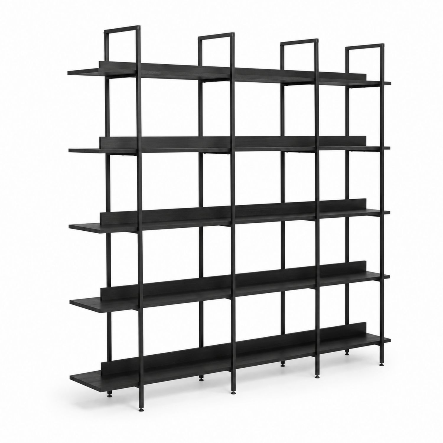 Estantería de metal con 5 niveles en Negro-luntrivaria