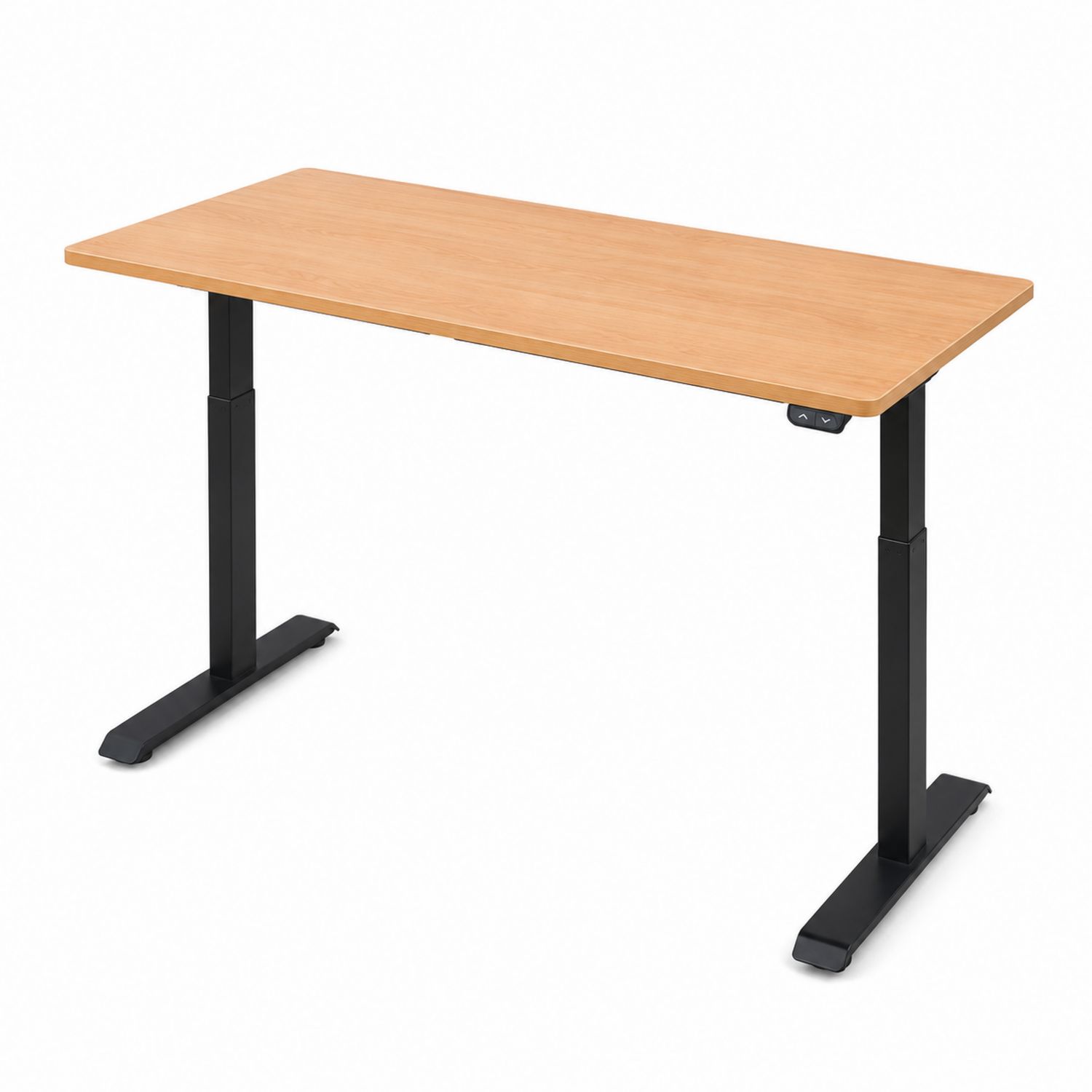 Escritorio ajustable en altura de bambú y metal negro 120x60 cm-luntrivaria