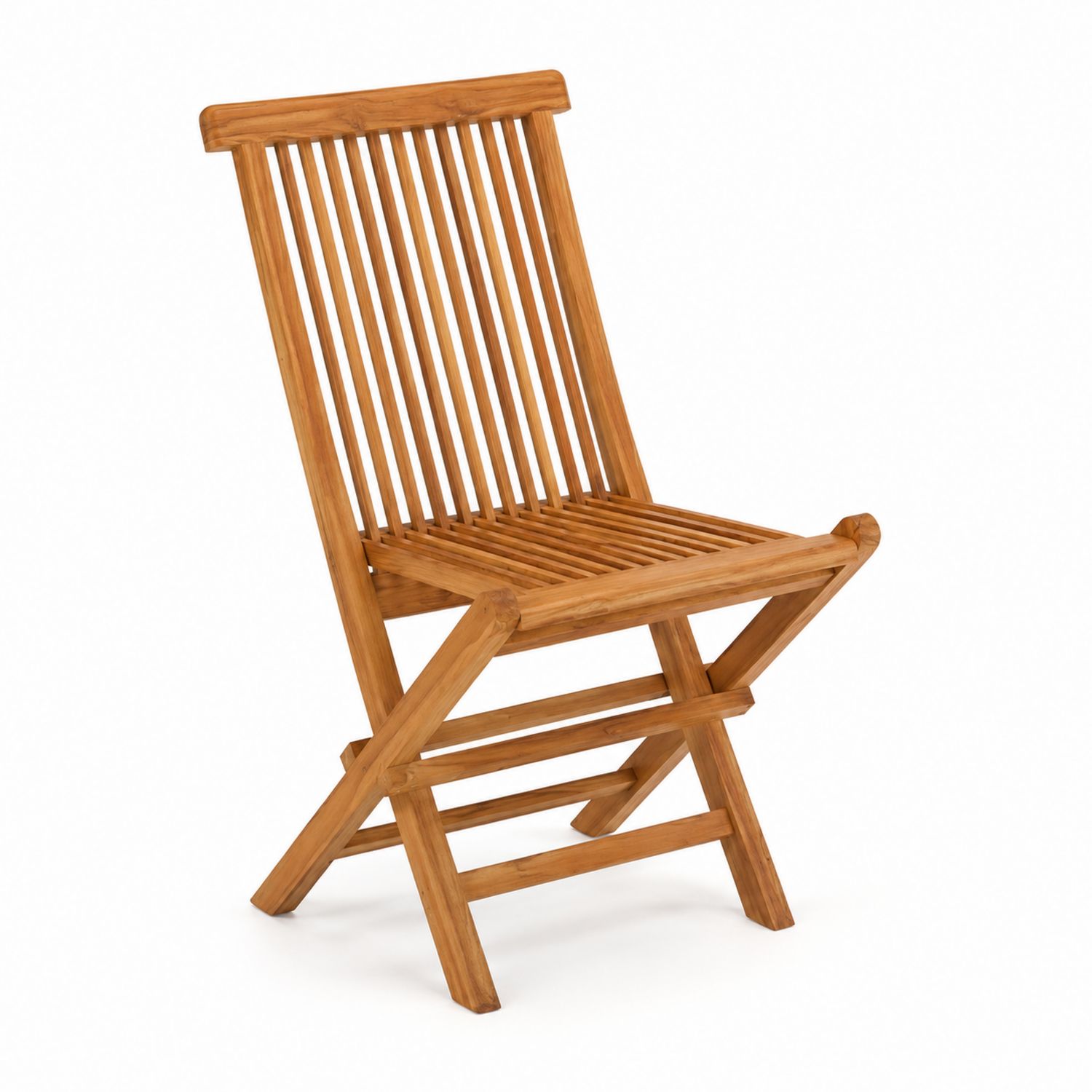 Silla Plegable de Madera de Teca 45x60x90 cm-luntrivaria