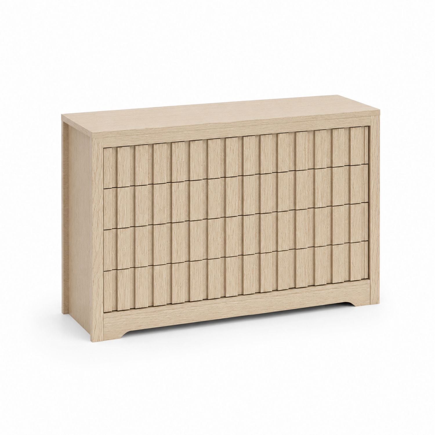 Cajonera de Madera de Roble con Listones 120x40x75 cm-luntrivaria
