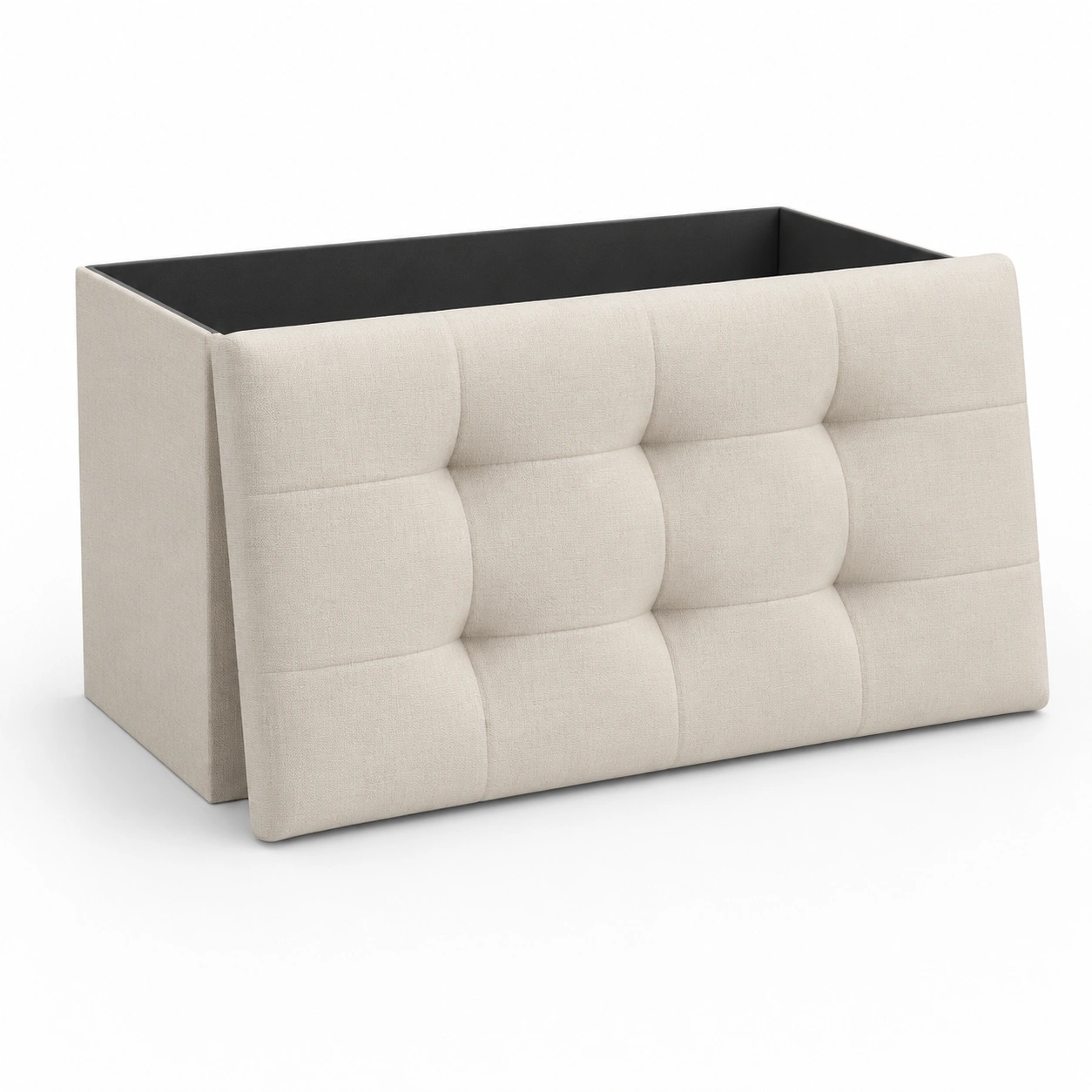 Banco de almacenamiento tapizado rectangular-AlveronHome