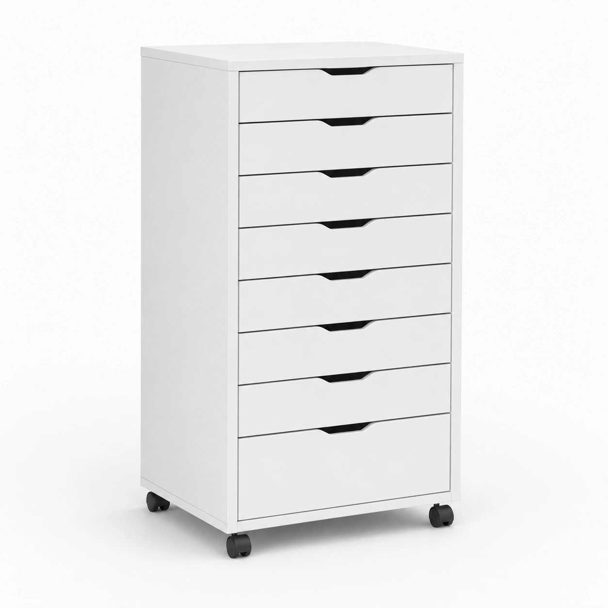 Cajonera movil blanca de 8 cajones-AlveronHome