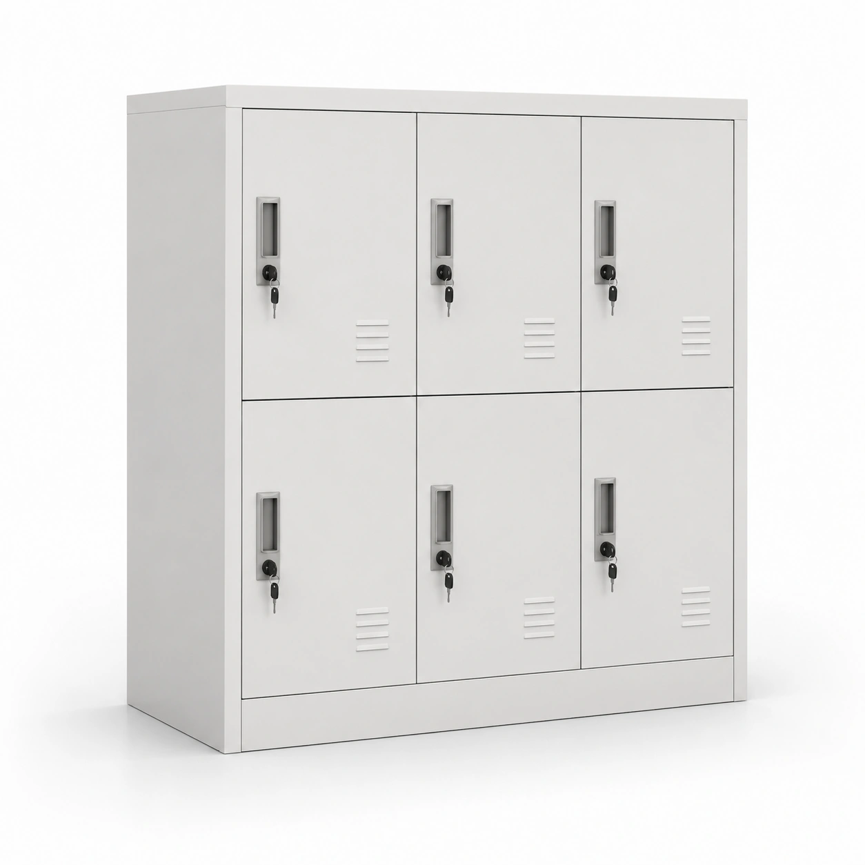 Armario metalico 6 compartimentos con llave-AlveronHome