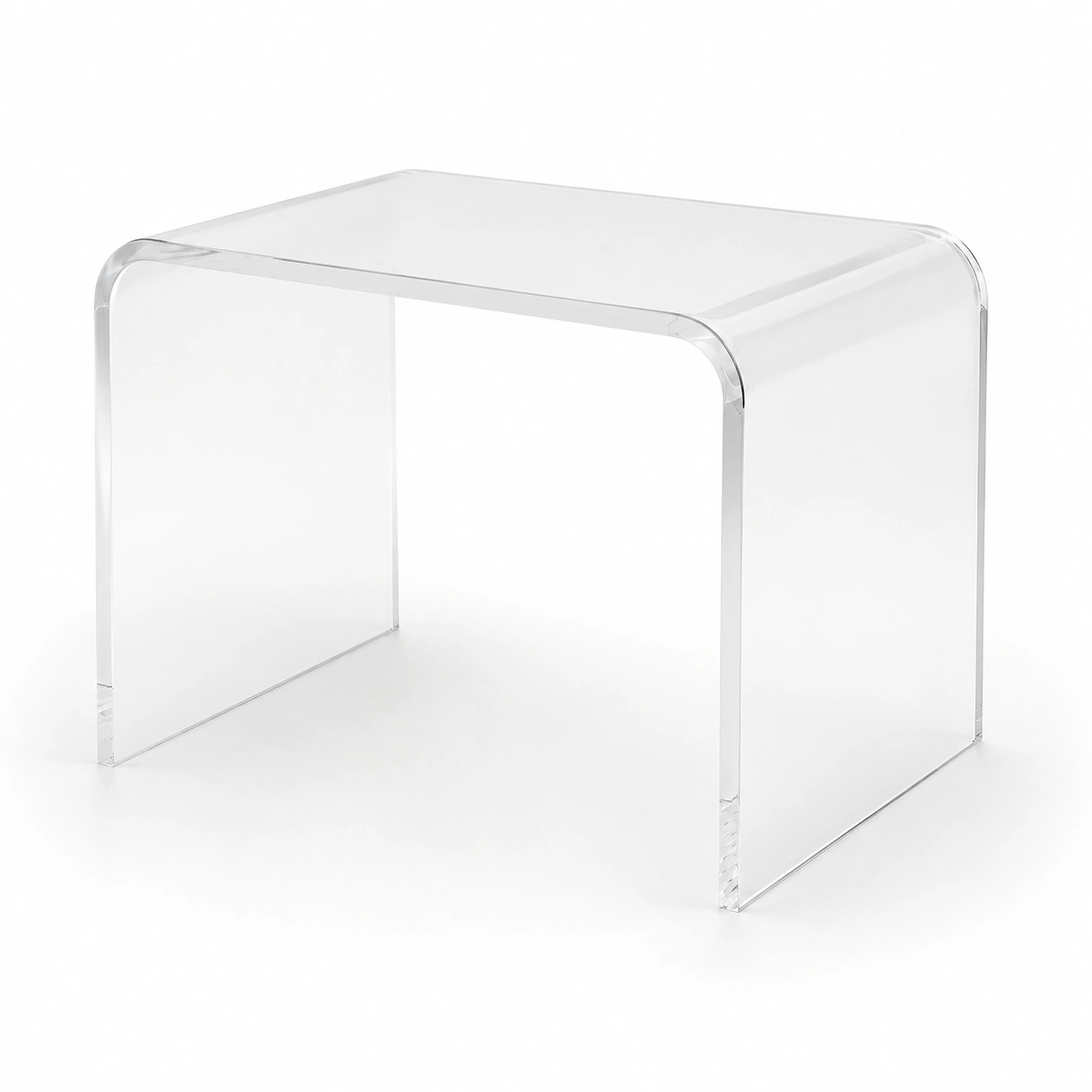 Mesa lateral acrilica transparente-AlveronHome