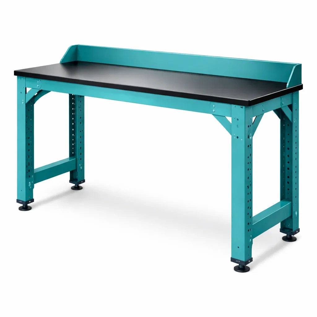 Banco da Lavoro Acciaio Blu Nero Regolabile 153x76x92 cm-URBANHAVENVIBES