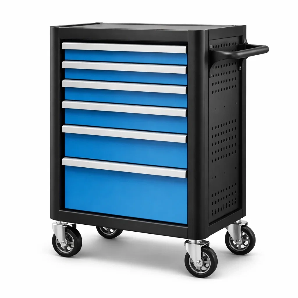 Carrello Portautensili 7 Cassetti in Metallo con Ruote-URBANHAVENVIBES