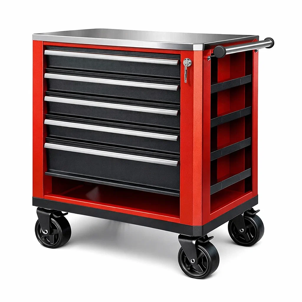 Carrello portautensili in metallo con 5 cassetti-URBANHAVENVIBES