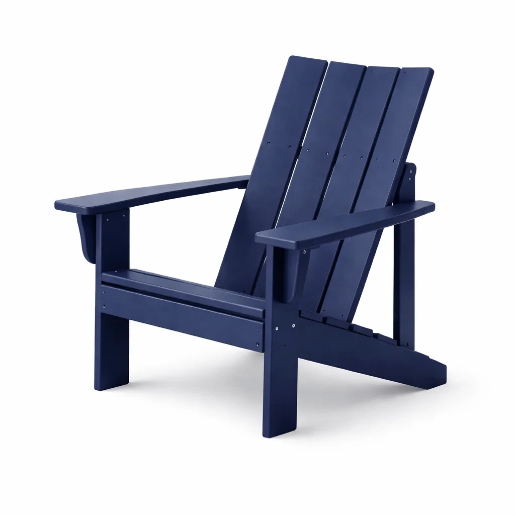Sedia Adirondack in Legno Composito Blu per Esterni-URBANHAVENVIBES
