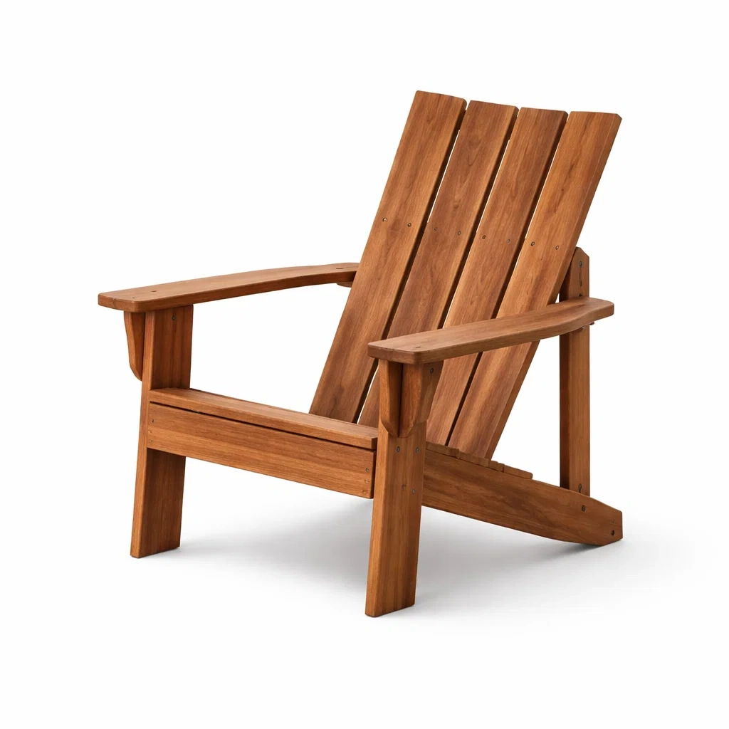 Sedia Adirondack in Legno di Teak-URBANHAVENVIBES