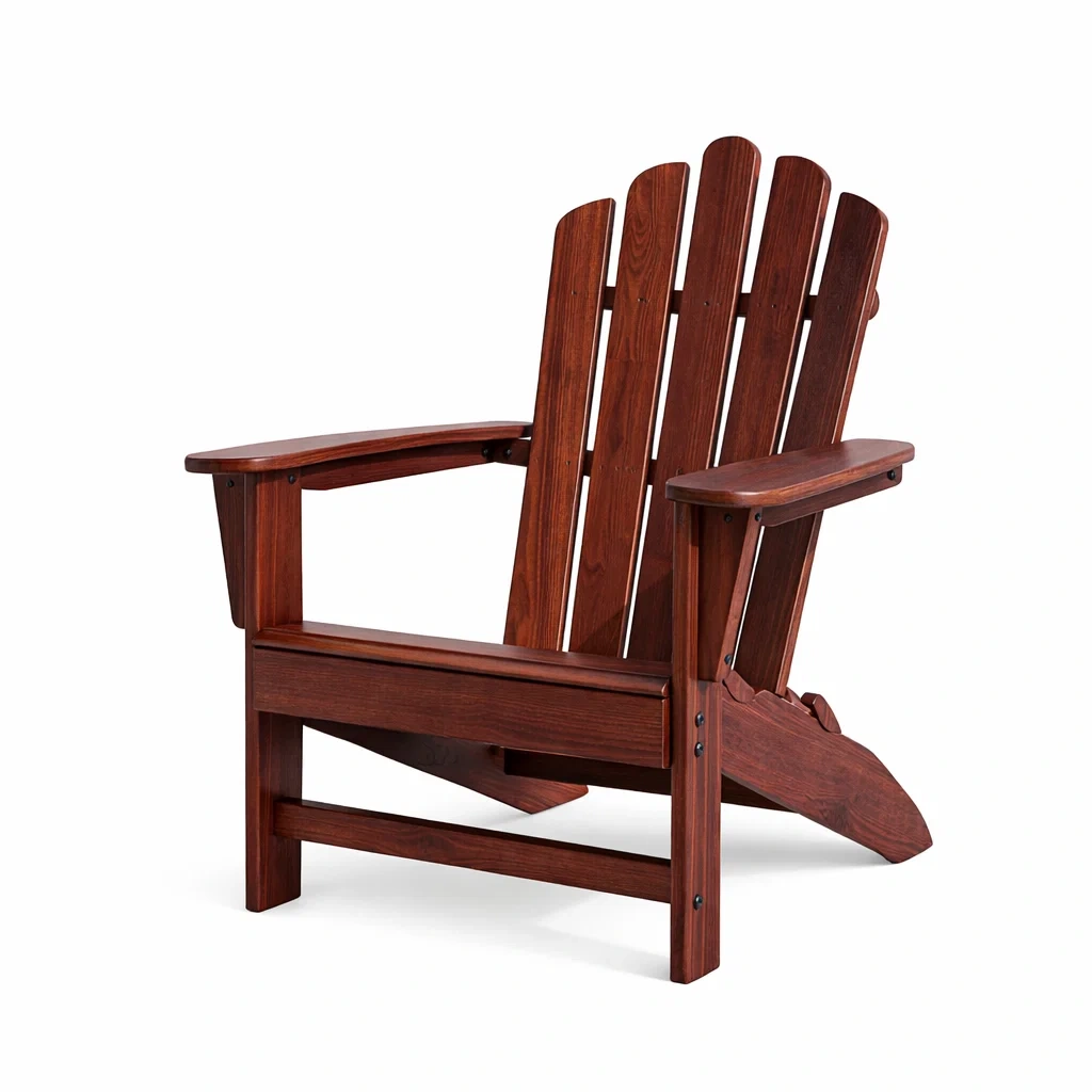 Sedia Adirondack in Legno Massello Mogano-URBANHAVENVIBES