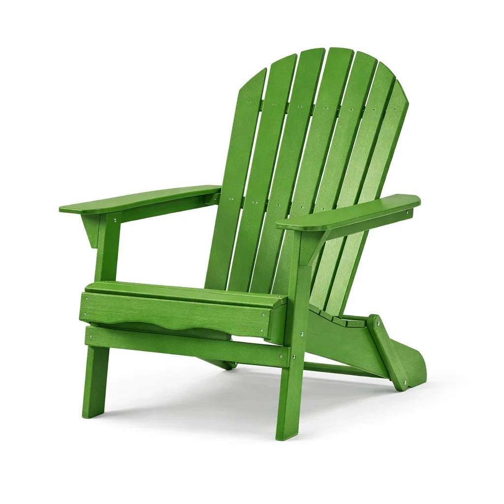 Sedia da Giardino in Legno Verde-URBANHAVENVIBES