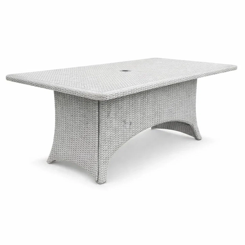 Tavolo da Giardino in Rattan Sintetico con Struttura in Acciaio Grigio-URBANHAVENVIBES