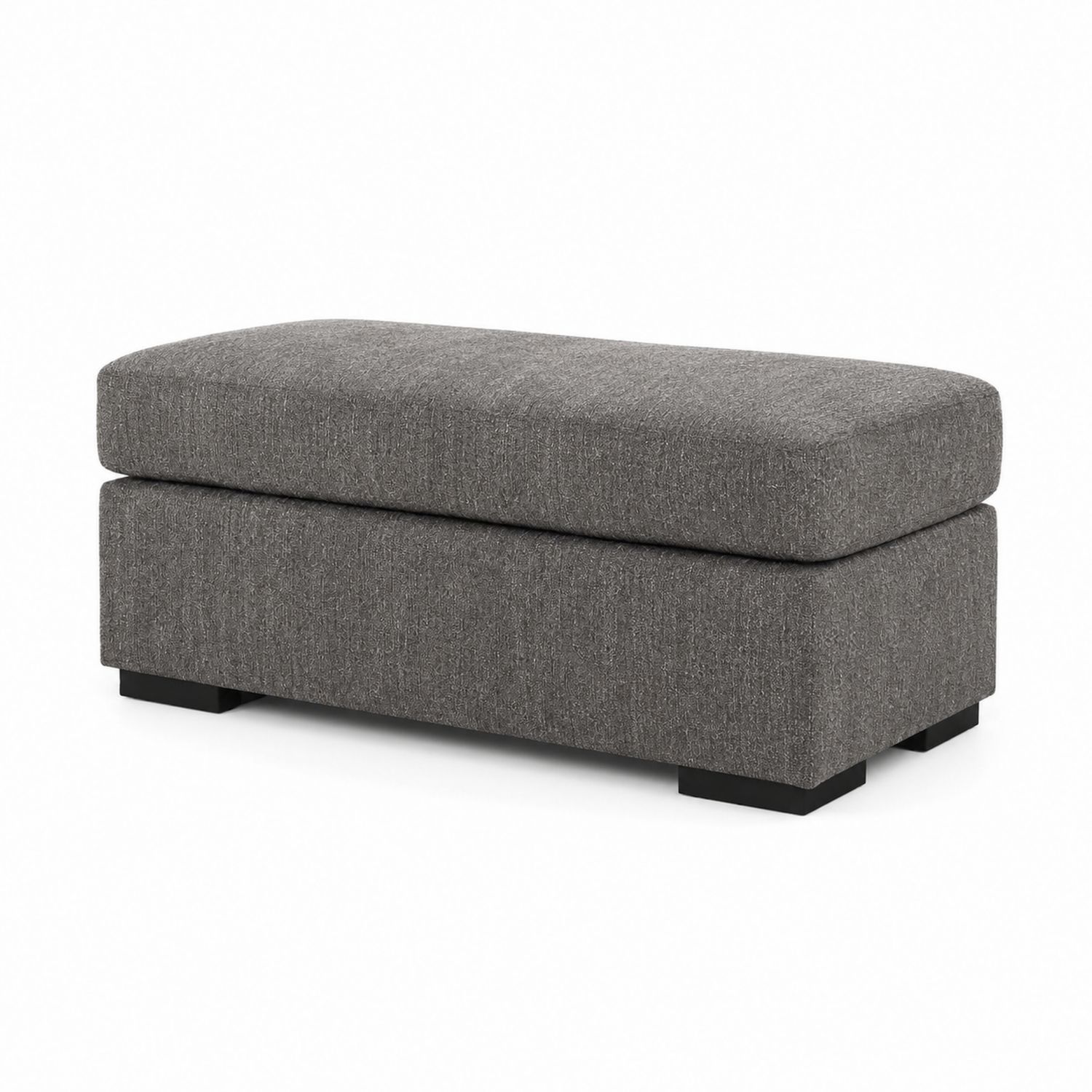 Banco rectangular de tela gris 120x60x40 cm-Mavtrivarion