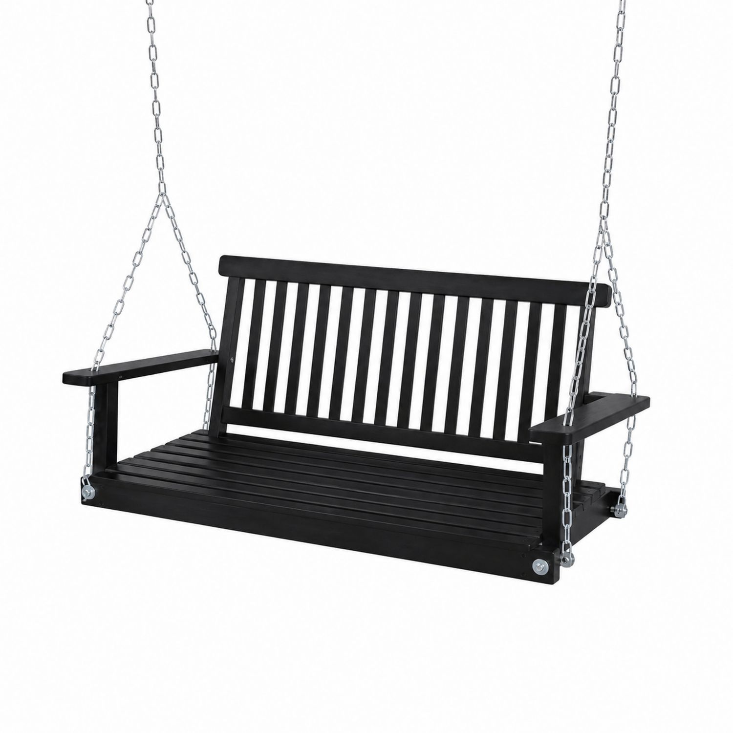 Columpio de Madera Negra para Exterior-Mavtrivarion