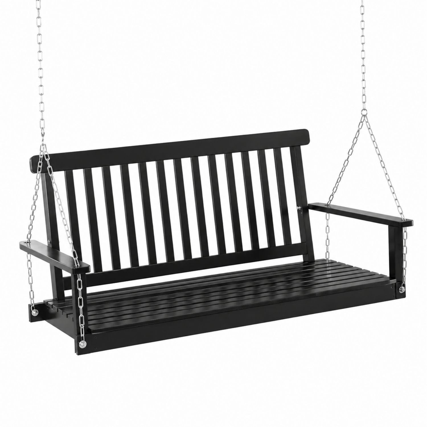 Columpio Colgante de Madera Exterior Negro-Mavtrivarion