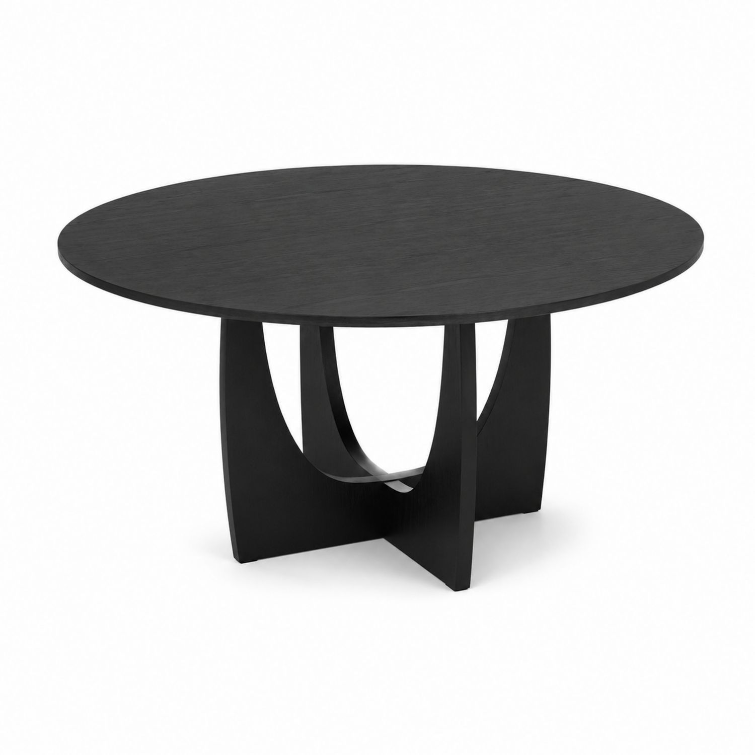 Mesa redonda de madera negra 150 cm-Mavtrivarion