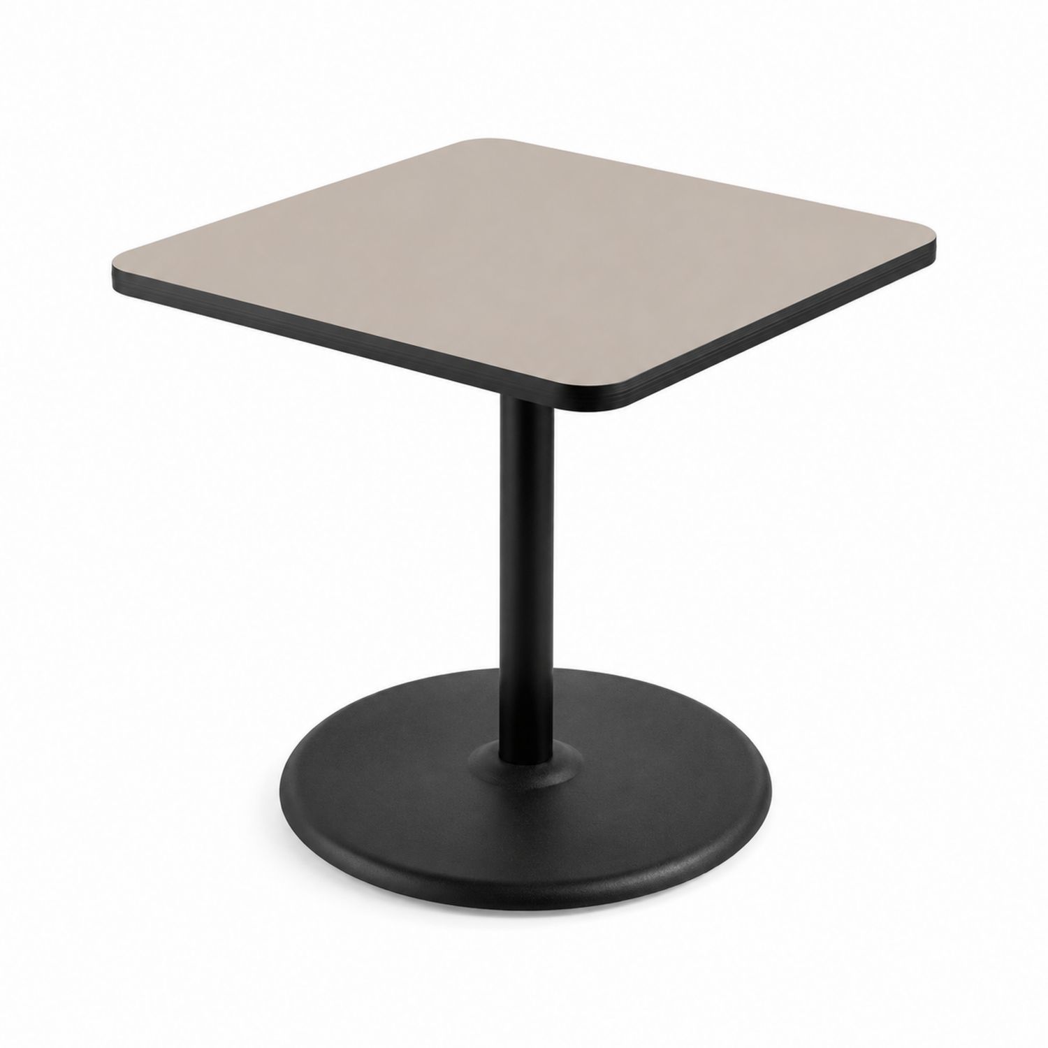 Mesa cuadrada de MDF y metal 80x80 cm Negro/Beige-Mavtrivarion