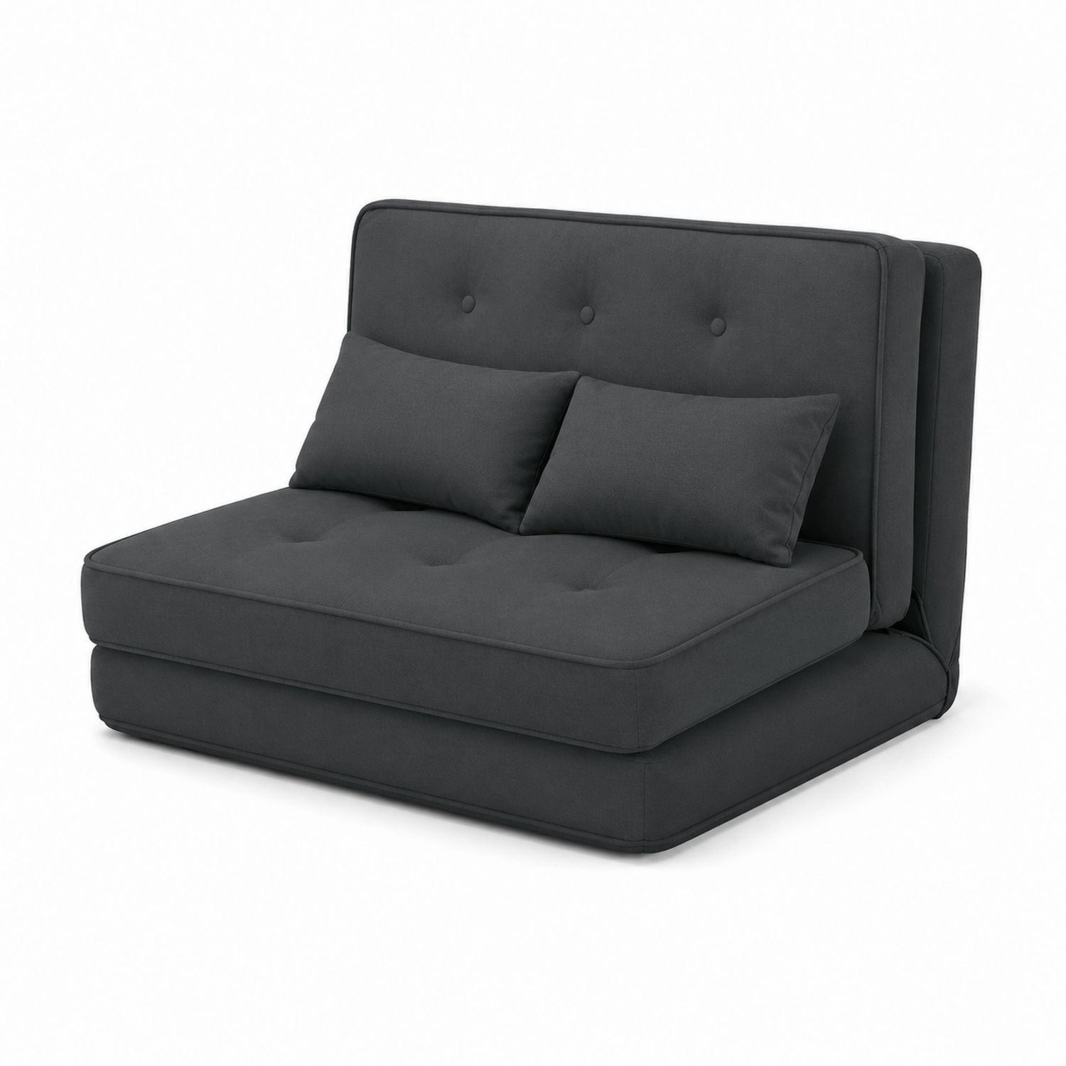 Sofá cama plegable de poliéster gris-Mavtrivarion
