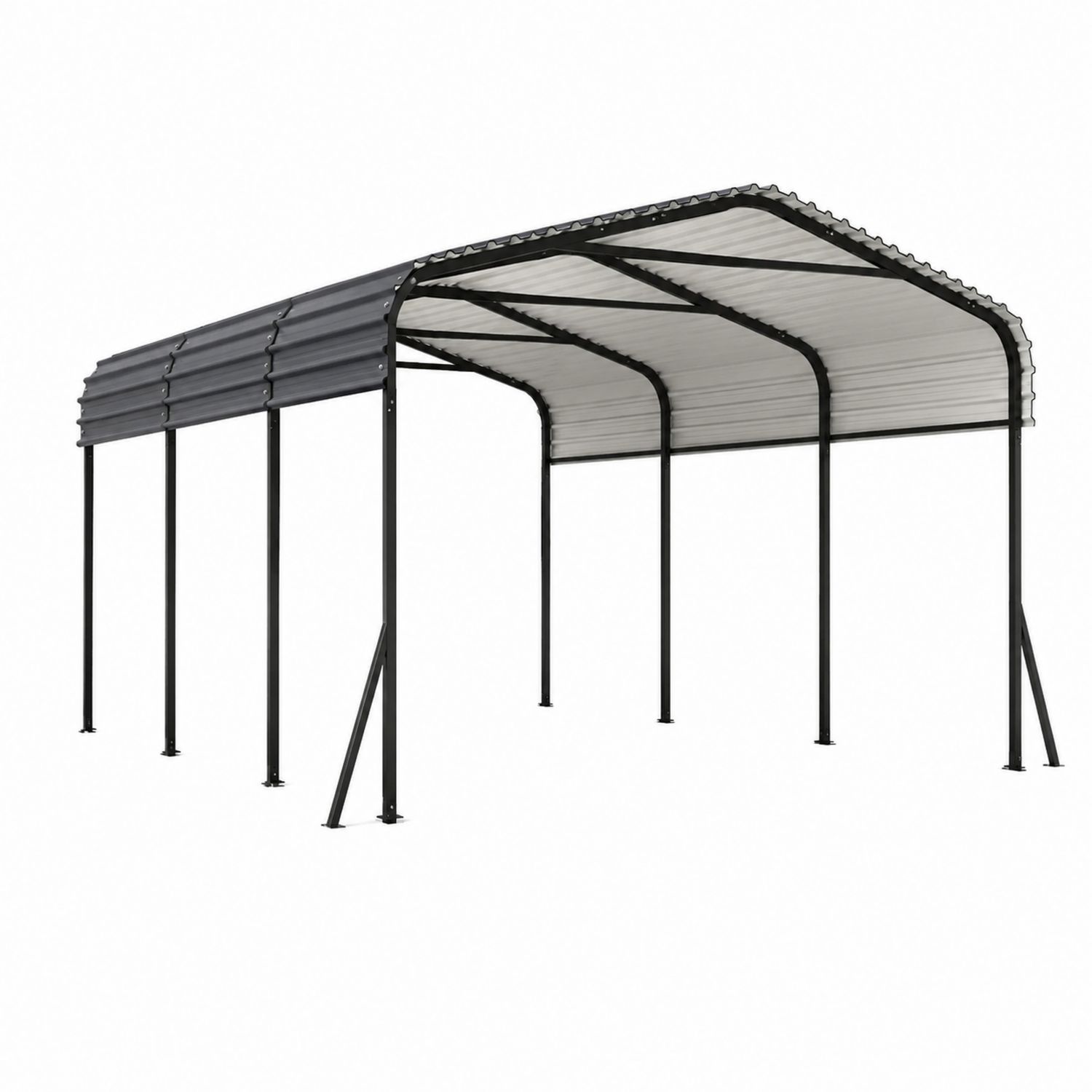 Cobertizo metálico para exterior 300x500x270 cm acero galvanizado gris-Mavtrivarion