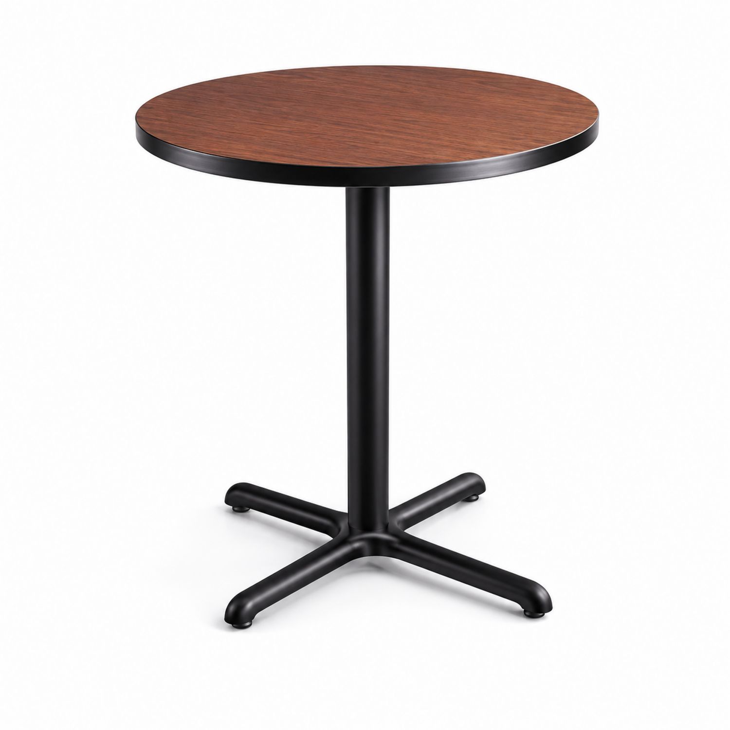 Mesa redonda de MDF y acero negro de 80 cm de diámetro-Mavtrivarion