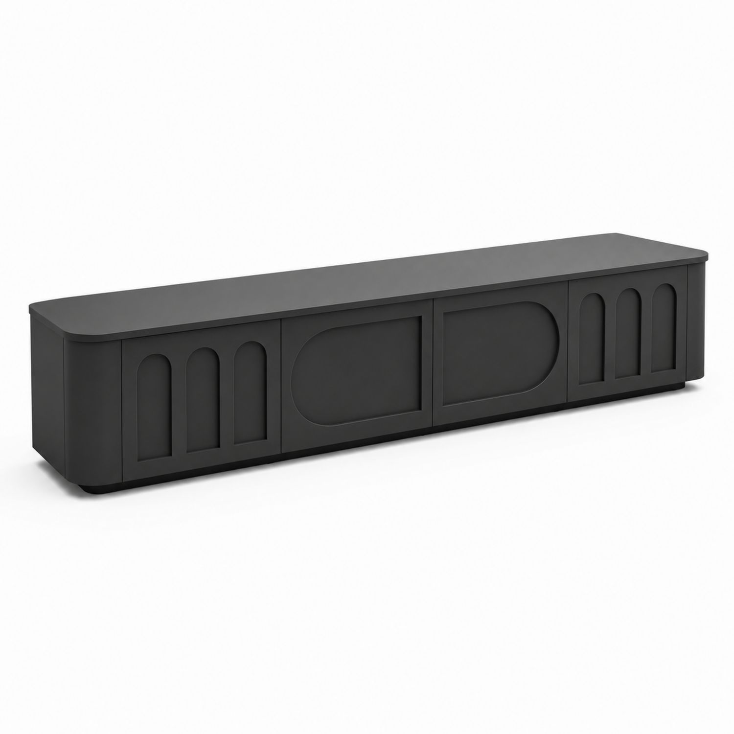 Mueble de almacenamiento MDF Negro 200x40x45 cm-Mavtrivarion