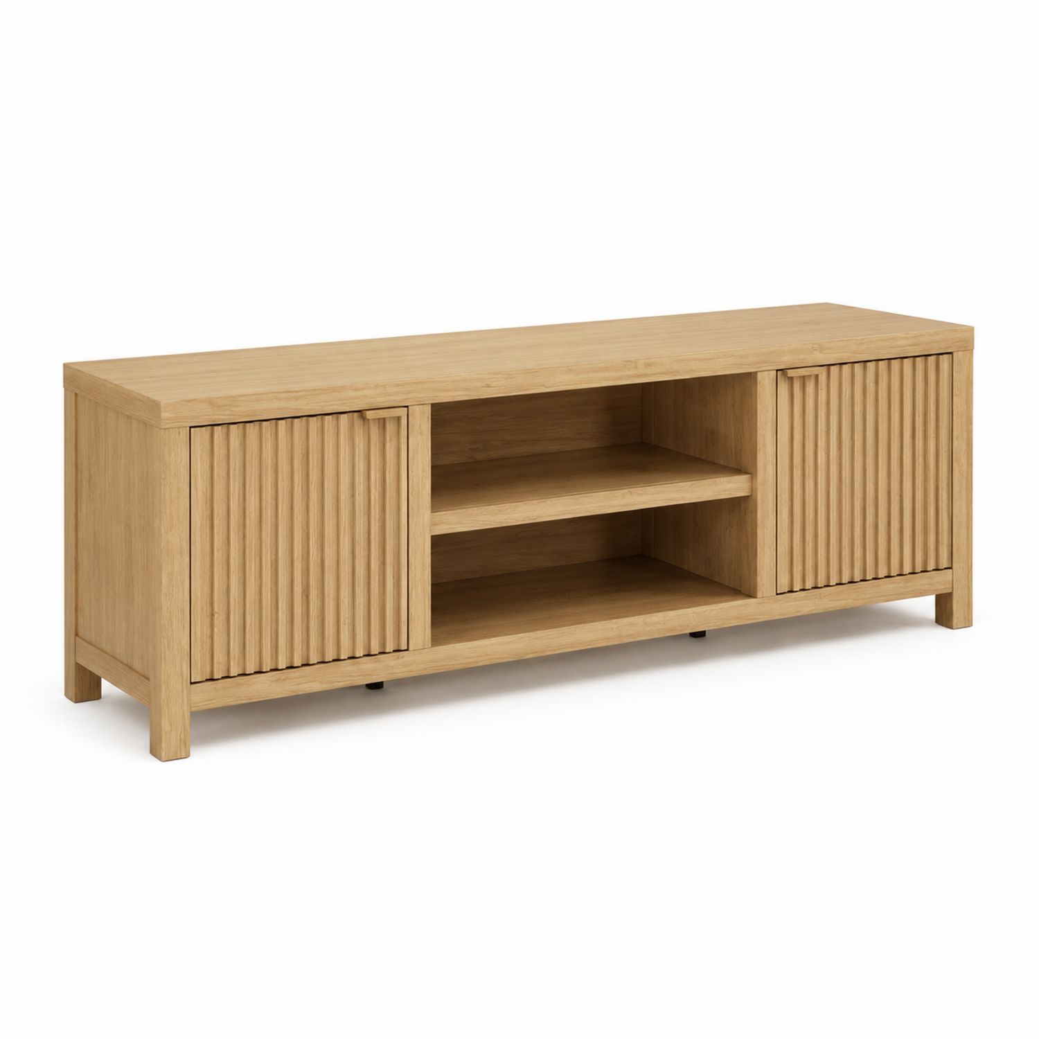Mueble de roble con puertas correderas y estantes 150x40x50cm-Mavtrivarion