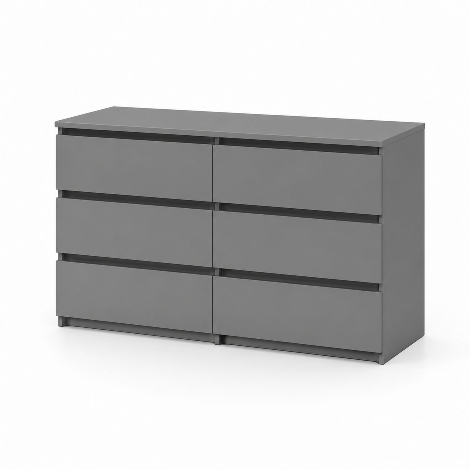 Cajonera de MDF con 6 cajones Gris 120x40x80 cm-Mavtrivarion