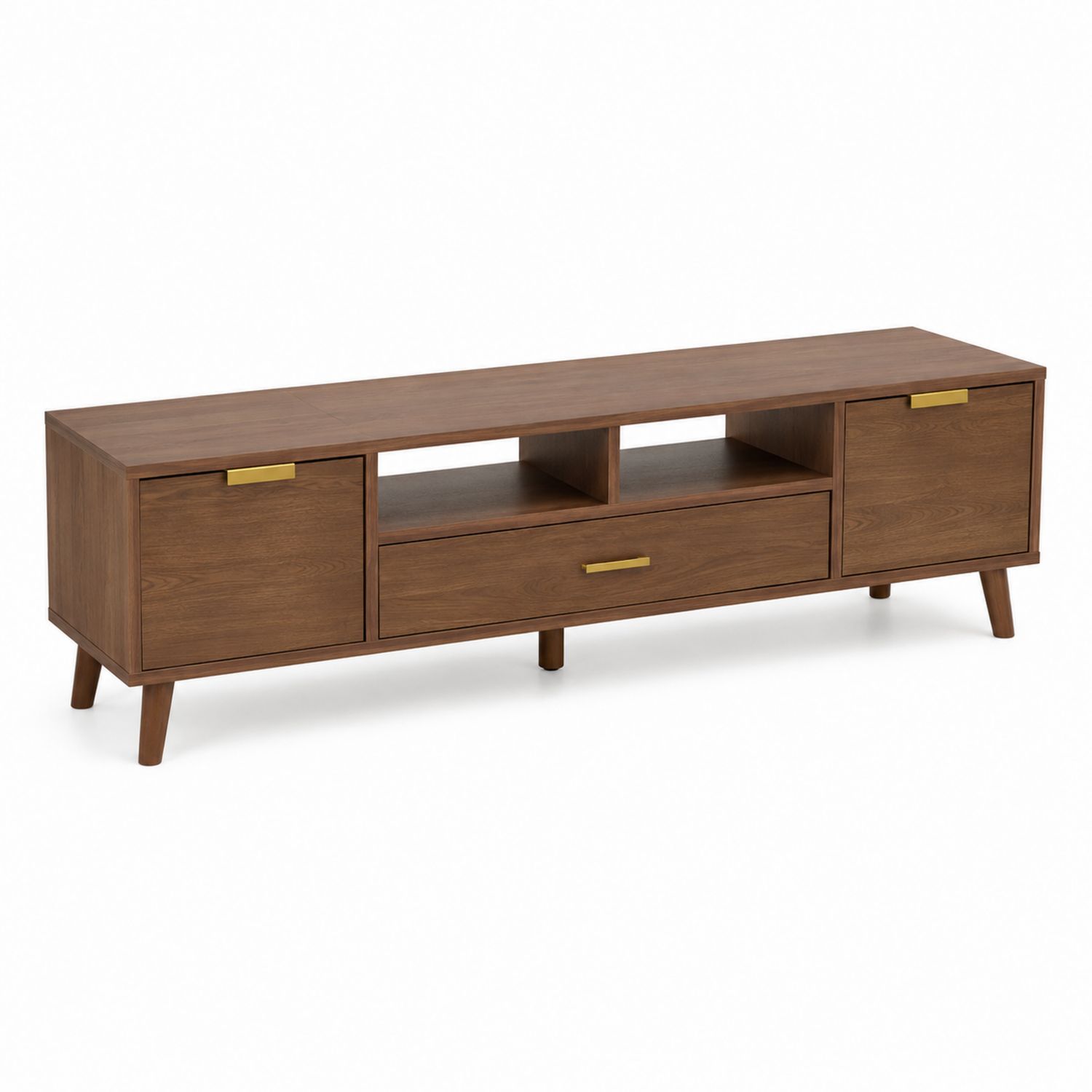 Mueble de madera con cajones y puertas MDF 180x40x50 cm Marrón-Mavtrivarion