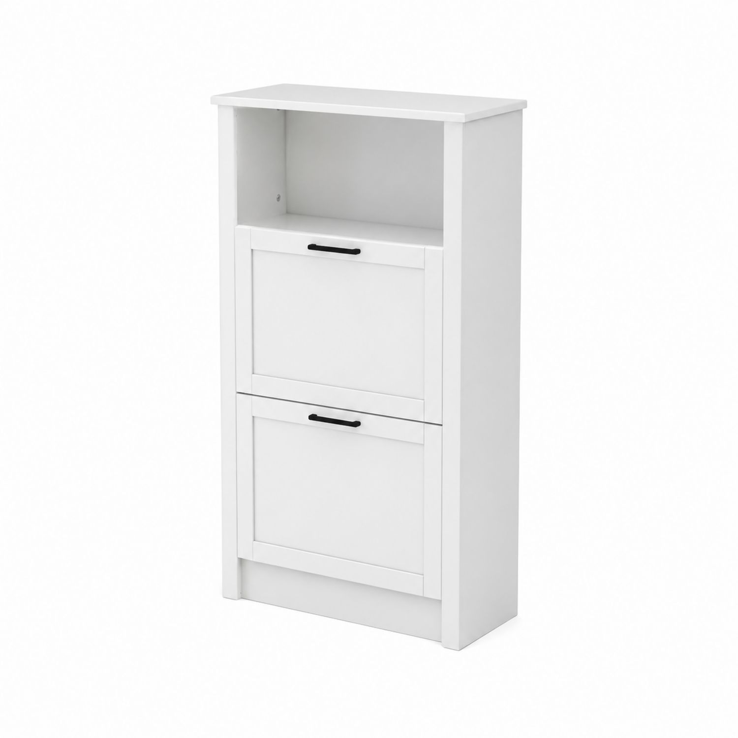 Zapatero de Madera MDF Blanco con Compartimentos-Mavtrivarion