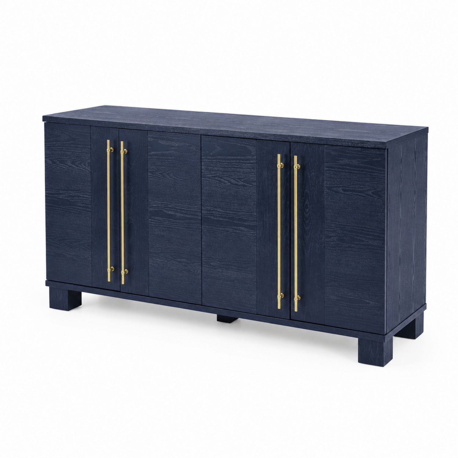 Aparador de madera con tiradores dorados 180x45x80 cm-Mavtrivarion