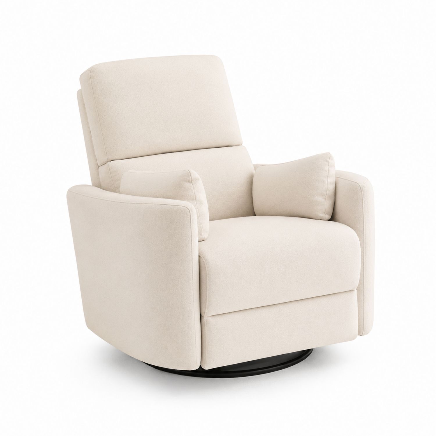 Sillón Reclinable Giratorio de Tela Beige-Mavtrivarion