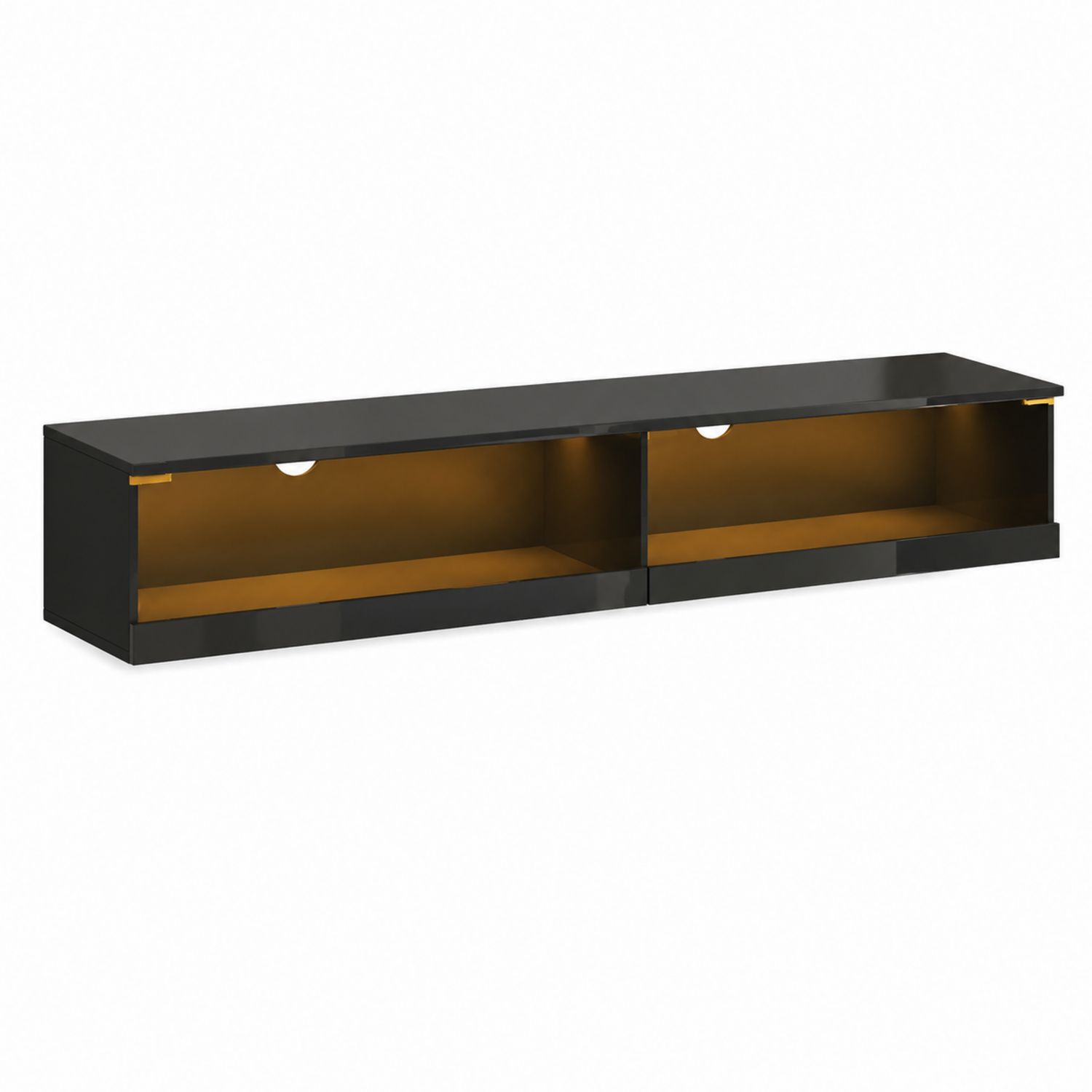 Mueble de TV de MDF Negro 180x30x40 cm