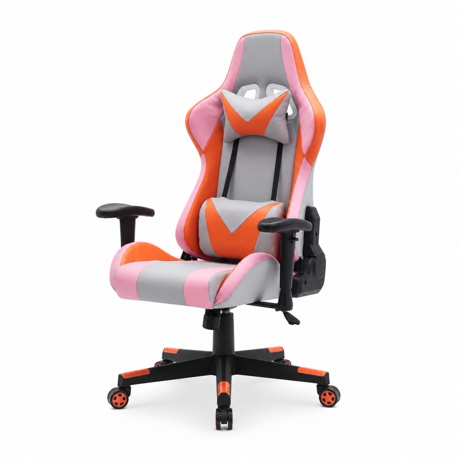 Silla de Oficina de Cuero PU con Soporte Lumbar