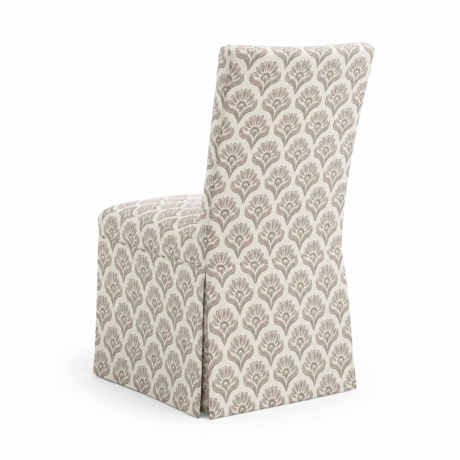Silla de comedor tapizada con funda floral de poliéster